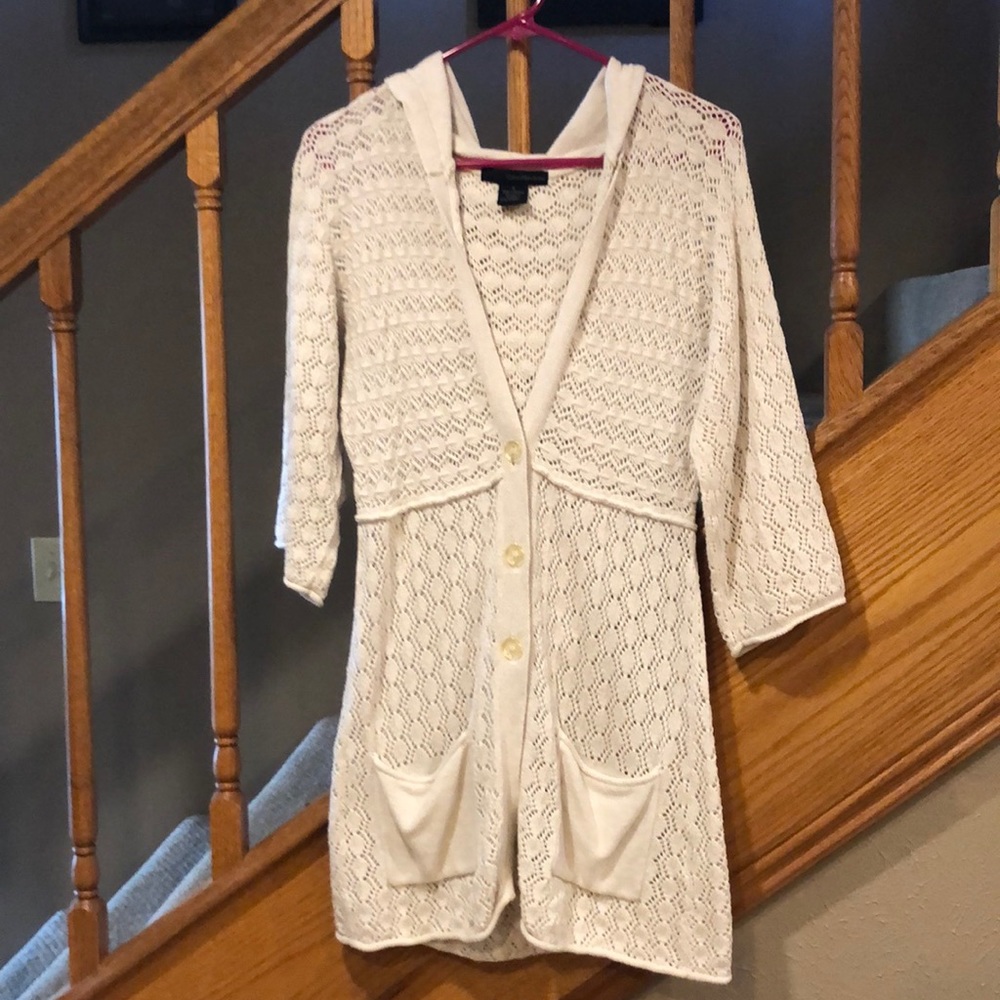 Calvin Klein cream cardi.